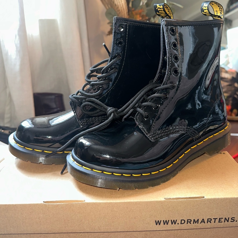 Dr. Martins Patent Leather Boots
